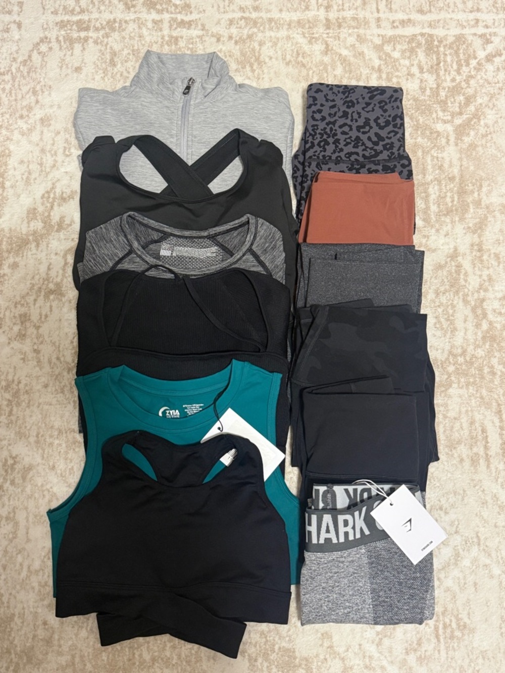 Activewear Bundle 12 Pieces NVGTN Gymshark Athleta CRZ Yoga ZYIA